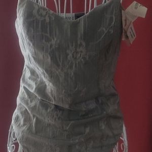 Arianne Lingerie Sleeveless Grey Bodysuit size LG
